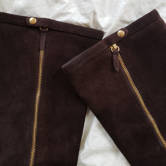 J Crew Harper Suede Brown Tall Riding Boots - Picture 5 of 6